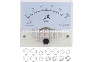 LIEBEWH Amperemeter Analoges Panel Ampere Meter 85C1 DC 0~100UA Zeigertyp Strommessgerät Messgerät DC Amperemeter Messgerät Panel Strommessgerät