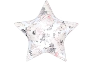 Totsy Baby Cuscino decorativo per la cameretta dei bambini 60 cm - a forma di stella, in peluche, per bambini Rosa canina con rosa sporca Velluto