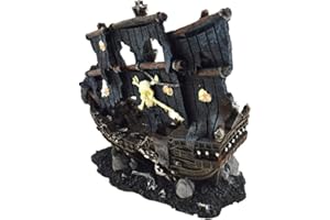 ARTIST UNKNOWN xiangshang shangmao Aquarium décor naufragé épave Bateau Pirate Bateau endommagé réservoir de Poissons Grotte Ornement en Pierre