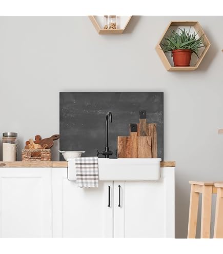 INDIGOS UG paraschizzi – look acciaio inox – 60 x 55 cm – piastra in alluminio composito – cucina – parete posteriore – targa – forno – specchio per piastrelle – fornello