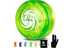 MAGICYOYO Professional Responsive Yoyo D1 GHz, Looping Yoyo Responsive Yoyos per Bambini Principiante con 5 Corde, Yo Yo Glove, Yo-Yo Bag (Verde)