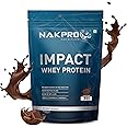 NAKPRO Impact Whey Protein 2kg | Isolate & Concentrate | 24g Protein & 4.9g BCAA | With Digestive Enzymes for better Absorption | NABL Lab Tested 100% Authentic Supplement Powder - Chocolate Flavour