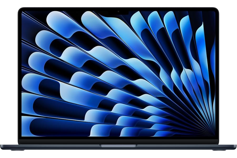 Apple MacBook Air 15-inch Laptop with M5 chip: Built for AI, 15.3-inch Liquid Retina Display, 16GB Unified Memory, 512GB SSD, 12MP Center Stage, Touch ID, Wi-Fi 7; Midnight