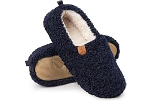 EverFoams Damskie puszyste pełne kapcie miękkie wygodne sztuczna pianka z pamięcią kształtu buty domowe