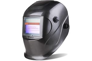 SHYOSUCCE Automatik Schweißhelm, Auto Darkening, Variable Abdunklung DIN 9-13, Solar Schweißmaske für MMA, MIG/MAG, Wig/TIG und Polieren, inkl. 5 Ersatzscheiben, Schwarz