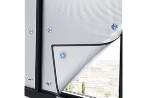 ZLOVNE Film de Protection Solaire Anti Chaleur,Film Aluminisé Réutilisable,Film Fenetre Anti Regard,Film Opaque Vitrage 8 Mm d'Épaisseur,Film Electrostatique Vitre,avec Ventouse (40x60cm/16 x24)