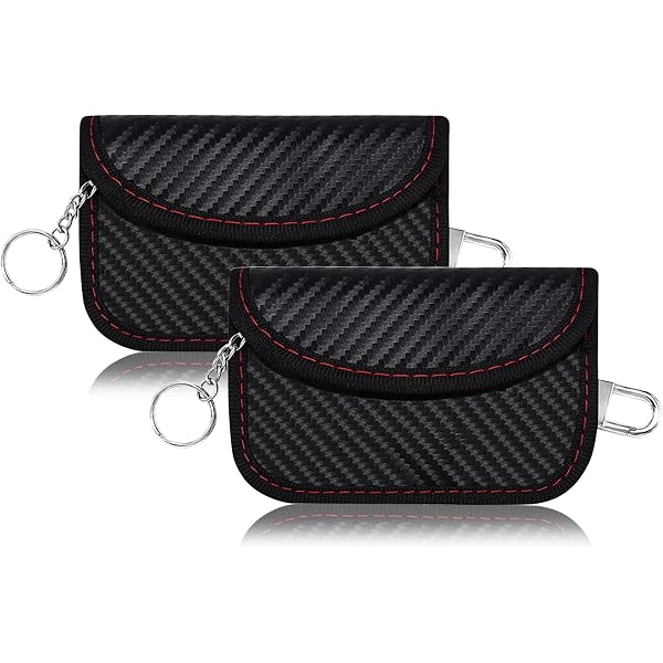 Confezione Da 2 Sacchetti Blocca Segnale Per Chiavi Auto – Borsa Faraday Con Protezione RFID In Carbonio