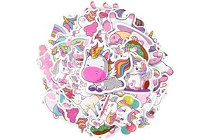 OSDUE 100 Pezzi Adesivi Unicorno per Bambini - Adesivo Unicorno in Vinile, Impermeabili Adesivi Set Personalizzati per Auto/Laptop/Skateboard/Chitarra/Cellulare, Adatto Regalo per Adulti e Bambini B