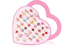 Diealles Shine Ringe für Kinder, 36 Stück Mädchen Ringe, Kinderringe für Mädchen Mitgebsel Kindergeburtstag Party Favors