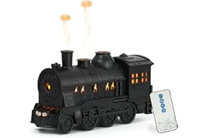 Lonyiabbi 300ML Retro Zug Aromatherapie-Diffusor – Luftbefeuchter mit kühlem Nebel und 2 Sprühmodi, Zugförmiger Luftbefeuchter, Perfekt für Zugliebhaber, Geschenke