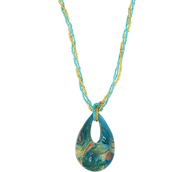 Venetiaurum – Set Collana E Bracciale Multifili In Vetro Di Murano E Argento 925, Gioiello Certificato Made In Italy