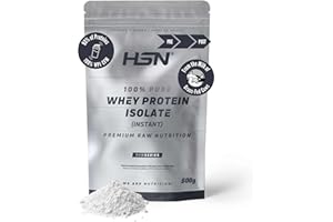 HSN Aislado de Proteína de Suero CFM Sin Edulcorantes | Neutro 500g | 100% Whey Protein Isolate | 93% Proteínas por Batido | No Incluye Dosificador | No-GMO Vegetariano Sin Gluten ni Soja