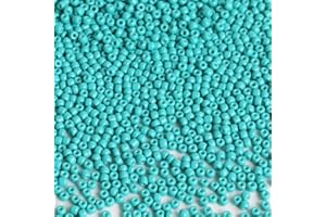 Bala&Fillic Turquoise Colour 3 mm Beads for Threading 3600 Pieces/100 g, 8/0 Glass Beads for Making Jewellery, Bracelets, Necklaces and Earrings (Turquoise)