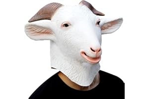 CreepyParty Ziegenmaske Halloween Kostüm Party Tierkopf Latex Masken Ziege Karneval Masken