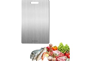 ORTVIAI Tabla de Cortar de Titanio, Nueva Tabla de Cortar de Titanio 2025, Multifunción, Grado Alimenticio de Doble Cara, para Garantizar el Sabor Original