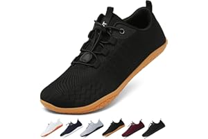 Geweo Unisex Zapatillas Barefoot Hombre Mujer Zapatos Barefoot Minimalistas Transpirables Luces Zapatillas Running Fitness con Pies Anchos Zapatillas Gym Andar con Suela Zero Drop 37-47EU