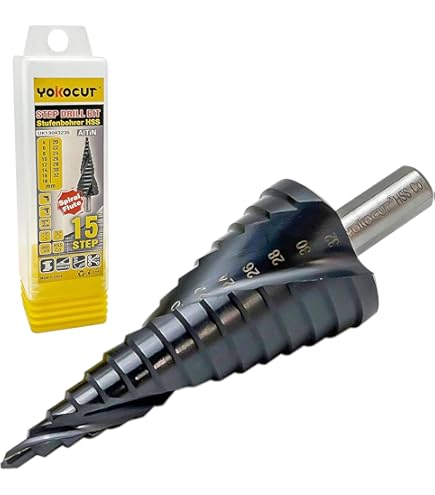 HSS M35 6542 4 12 22 32mm adım kobalt üçgen kolu Spiral yivli adım matkap uçları