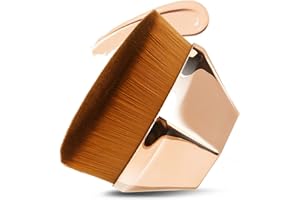 Endoto Nieskazitelny pędzel do podkładu, Kabuki Magic Face Brush Flat Top Wielofunkcyjny do nieskazitelnego pudru, mieszania kosmetyków płynnych lub kremowych z przenośnym etui