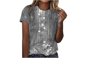 XiaoCheyh Short Sleeve Tops for Women UK Clearance Bubble Hem Tops Ladies V Neck T Shirt Sale Tops for Women UK Women's Blouses Cotton T Shirts for Women UK Prime Deals Women Gift