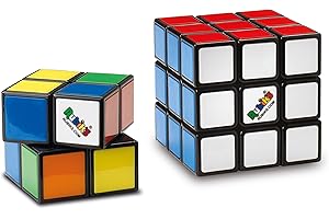 RUBIK'S CUBE COFFRET ADVANCED 3x3 + 2x2 - Jeu de Casse-Tête Coloré Rubik's - Pack de Cubes 2x2 et 3x3 Originaux Correspondance de Couleurs - 6064009 - Jouet Enfant 8 Ans et +
