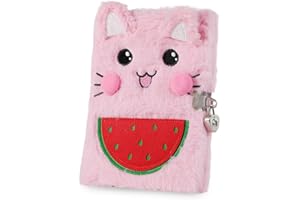 PESLNG Diario Segreto Bambina - Diario con Lucchetto, Ideale per la Scuola e Come Regalo per il Ritorno a Scuola e Occasioni Speciali (Gatto rosa, Multi)