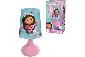 Lexibook, Gabby et la Maison Magique, Mini lampe de chevet et veilleuse sans fil, Rose/bleu, MLT10GDH