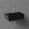 NEROBI Designer Ceramic Table Top Wash Basin For Bathroom | Wall Hung Washbasin | Wall Mounted Bathroom Sink | Wash Basin For Restaurant, Hotel (16 x 12 x 5 Inch)