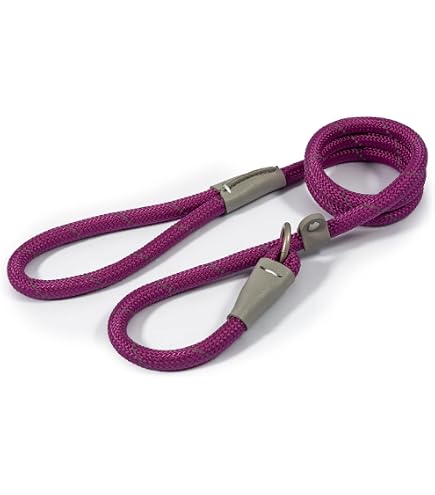 Guinzaglio Per Cani Ancol Nylon Rosso Leggero E Resistente - Taglia Large, Imbottito
