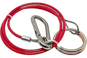 Double Dragon Heavy Duty Trailer Caravan Breakaway Break Away Cable, Durable, Williams Caravan Horsebox Boat Plant Coupling Safety Cable, Burst Ring, 1M Stainless Steel Cable, Pull-off Force ≥ 400kg