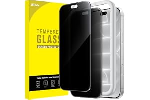 JETech Privacy Skärmskydd för iPhone 18 Pro Max, 2-Pack | Anti-Spion, 9H+ Härdat Glas, Enkel Installation, Reptålig, Anti Fin