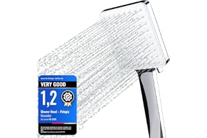 Newentor Shower Head [TESTSIEGER], High Pressure Shower Heads with 6 Modes, Universal Water Saving Large Showerhead, Silver