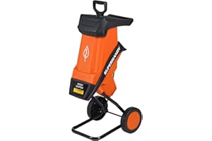 SuperHandy Gartenhäcksler Elektro Häcksler Garten 2400W Messerhäcksler 230V Schredder gartenhäcksler Max Kapazität w / (2) Dual-Edge-Blades