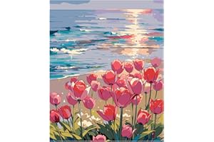 Daisen Art Flower Paint by Numbers for Adults Beginners,Flower Painting by Numbers Kits,Adults Paint by Numbers for Gift and Home Decor 16 * 20 Inch
