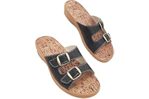 AMIX DIAMOND Amix Le Sugherine Originali Ciabatte Donna Estive, Sandali Fascia con Zeppa Comode Meravigliose Ciabattine da Casa in Sughero Ortopediche per Estate, 100% Ecosostenibili