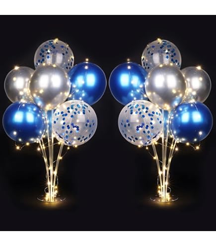 Set Supporti Per Palloncini Con 28 Palloncini - 4 Porta Palloncini Trasparenti Per Matrimoni, Compleanni, Feste - Foto 8