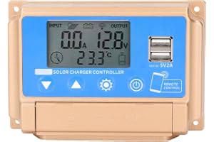 Solregulator MPPT 30A, 12V/24V LCD-skärm, Dubbel USB, Intelligens Solcellsstyrning, Solpanel Regulator med Hög Effektivitet