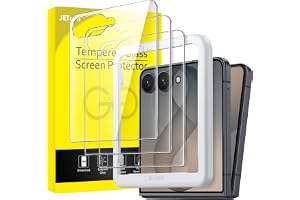 JETech 9H+ Främre Skärmskydd för Samsung Galaxy Z Flip 8, 3-Pack | Splittersäkert Härdat Glas, Enkel Installation, Skalvänlig, Hög Klarhet, Anti-Fingeravtryck