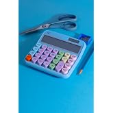 TWOTECH Hesap Makinesi Geniş Ve Renkli Tasarım (G&uuml;neş Enerjili) - BL21255 (Mavi)