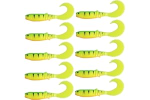 East Rain 9cm 4.8g 3D Shad Swimbait pour leurres de pêche Cannibal Curved Tail leurre Souple Leurres Artificiels