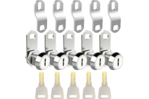 EG STARTS 5 x 5/8" Office Cabinet Door Short Lock Cash Door Tool Box Tubular Cam Locks Cilindro Cromo Finitura Chiavata Alike 5 Chiavi di Serratura