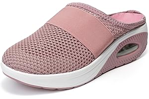 JOMIX Ortopedyczne buty damskie, buty zdrowotne, sandały, na lato, miękki obcas na koturnie, z zapięciem na rzepy, antypoślizgowe buty domowe