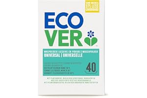 Ecover Detergente universal concentrado de lavanda (3 kg/40 lavados), detergente completo con ingredientes a base de plantas, detergente en polvo para ropa blanca natural profunda