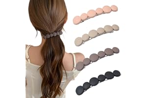 Ypkia Lot de 4 barrettes à cheveux françaises pour femme - Cheveux fins - Automatiques - Petite pince à cheveux - Pour femmes et filles