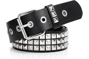 VONMELLI Cintura Borchiata Metallo Punk Rock Cinture con Rivetti per Donne/Uomini Cintura in Pelle Punk Cintura Gotica Accessori per Pantaloni Jeans