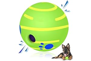SIKARAAM Dog Balls Giggle Ball for Dogs Squeaky Balls Interactive and Funny Toy for Fatigue Relieve Anxiety Dogs Wobble Wag Giggle Ball Durable Dog Ball For Large, Medium and Small Pet Dogs 5.5"