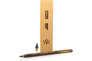 FAVELOT Ewiger Bleistift in edler Geschenkbox | nachhaltiger Holzbleistift Umweltfreundlich | ohne Anspitzen | überlebt 200 Bleistifte | unendlicher Bleistift