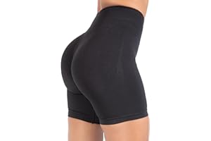 SMILODOX Sport Shorts Damen Amaze Pro Scrunch, Seamless Blickdichte Radlerhose, Unsichtbarer Scrunch-Effekt, V-Shape High Waist Kurze Sporthose, Hoher Bund Biker Shorts für Yoga, Fitness & Gym