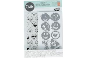 Sizzix 662754 Thinlits sterben Set mit strukturiertem Impressions, gelb