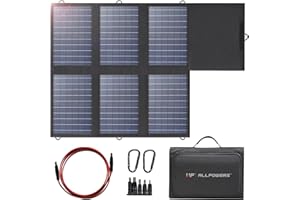 ALLPOWERS 100W 18V 12V Bendable Solar Panel Charger Water/Shock/Dust Resistant Solar Charger for RV, Boat, Cabin, Tent, Car, Trailer, Or Any Other Irregular Surface