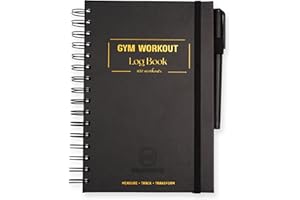 MeasureWiz Gym Workout Log Book - A5 Hardback Fitness & Exercise Planner with Thick Paper - Weight Loss Journal, Gym Diary & Workout Tracker to Set Goals & Track Progress